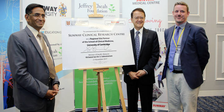 The Sunway Clinical Research Centre was established as the sole Regional Site Partner of the School of Clinical Medicine, University of Cambridge.