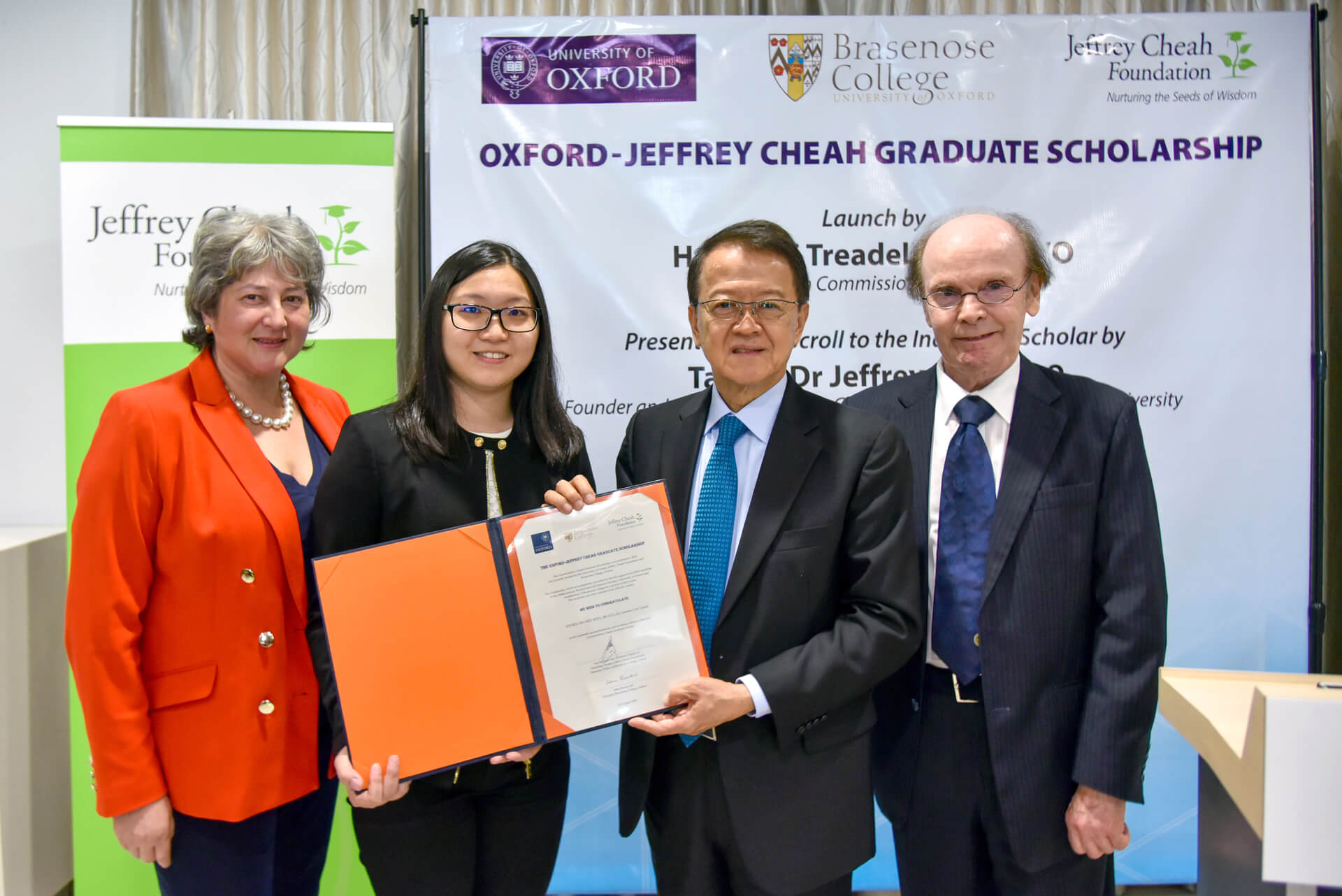 Jeffrey Cheah Foundation launched the Oxford-Jeffrey Cheah Graduate Scholarship. The establishment of the Scholars-in-Residence programme at University of Cambridge.